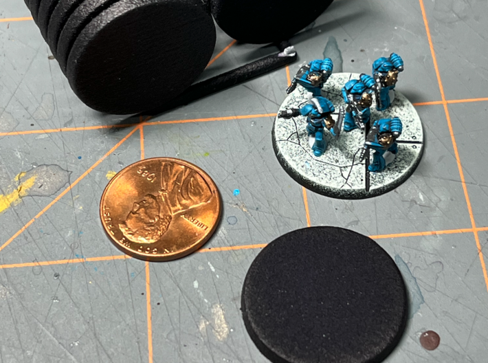 Urban Street : 25mm Low-Profile Round Bases 3d printed 