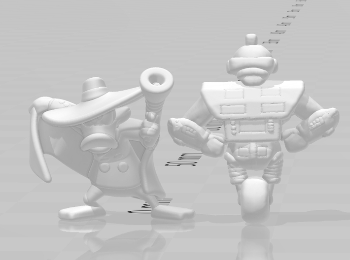 Gizmoduck HO scale 20mm miniature model cyborg rpg 3d printed 