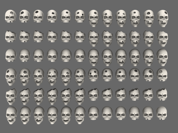 Basing Scenics Human Skulls x72 3d printed 