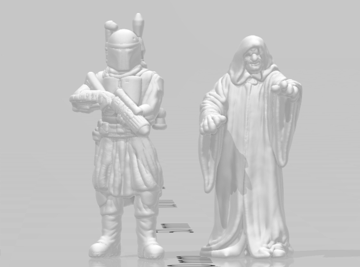 Boba Fett Book Of BF HO scale 20mm miniature model 3d printed 