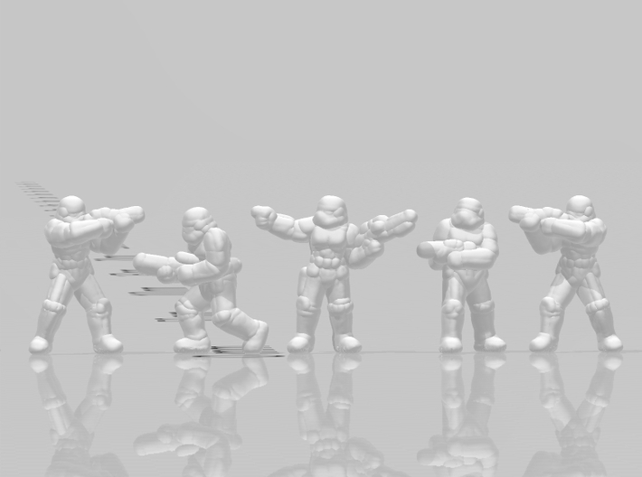 SW Stormtroopers 6mm miniature models set infantry 3d printed 