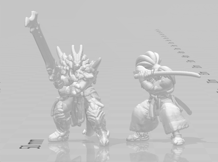 Haohmaru samurai HO scale 20mm miniature model rpg 3d printed 