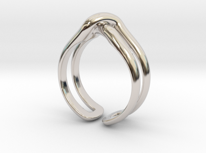 Crossed ring 3d printed