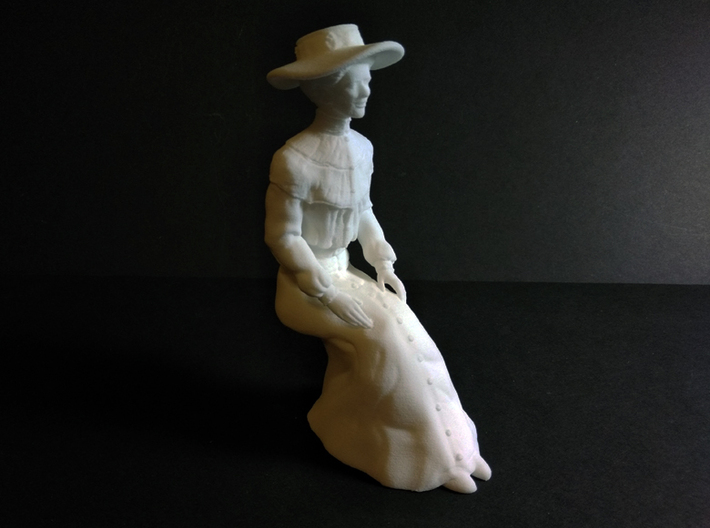 Miss Rose African Queen Hands On Lap 3d printed Comes in White ready to paint