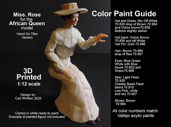 Miss Rose African Queen 3d printed 