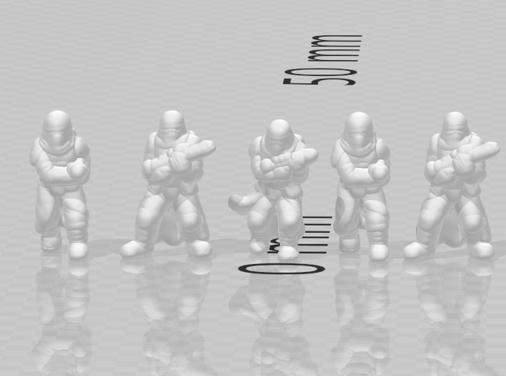 SW Snowtroopers 6mm miniature models set infantry 3d printed 