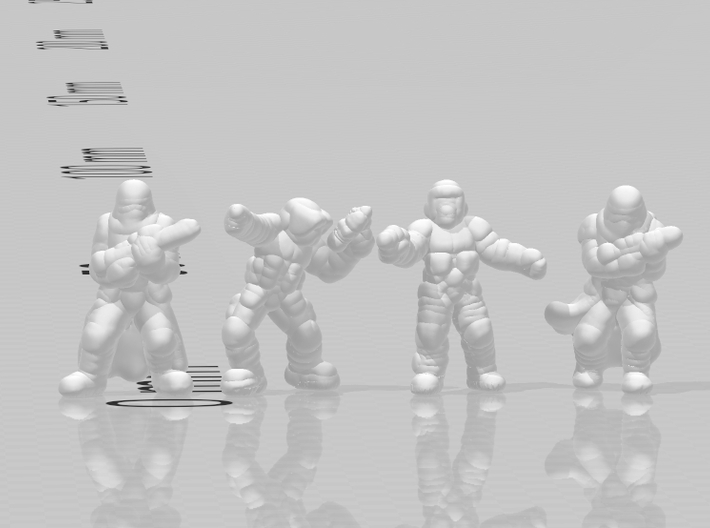 SW Snowtroopers 6mm miniature models set infantry 3d printed 