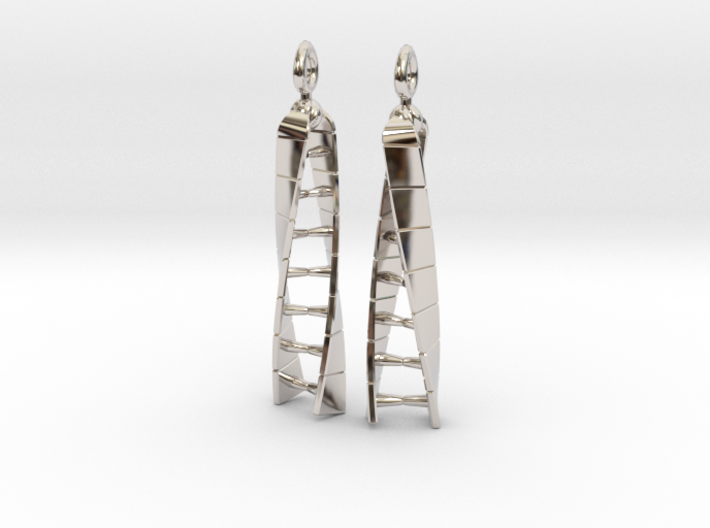 DNA Earrings - No Spin 3d printed
