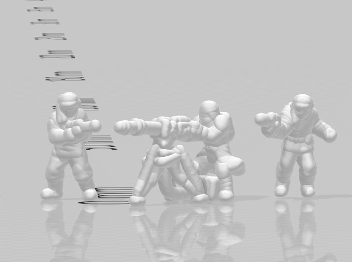 Snowtroopers E-Web blasters 6mm miniature models 3d printed 