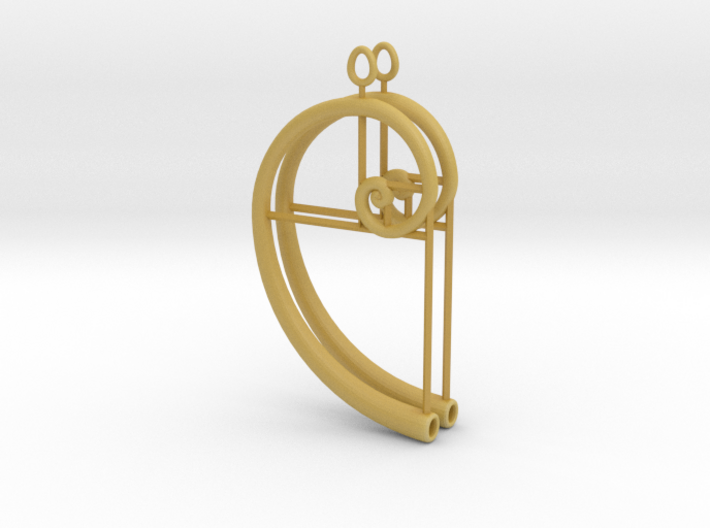 Golden Mean Earrings - Tapered - Pair 3d printed