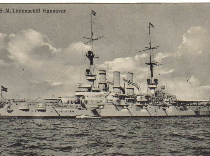 Nameplate SMS Hannover 3d printed Deutschland-class battleship SMS Hannover.