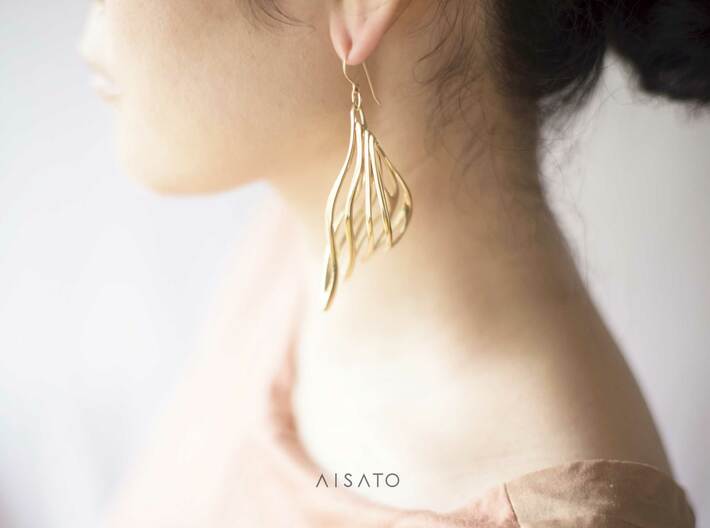 Malina Earrings 3d printed 