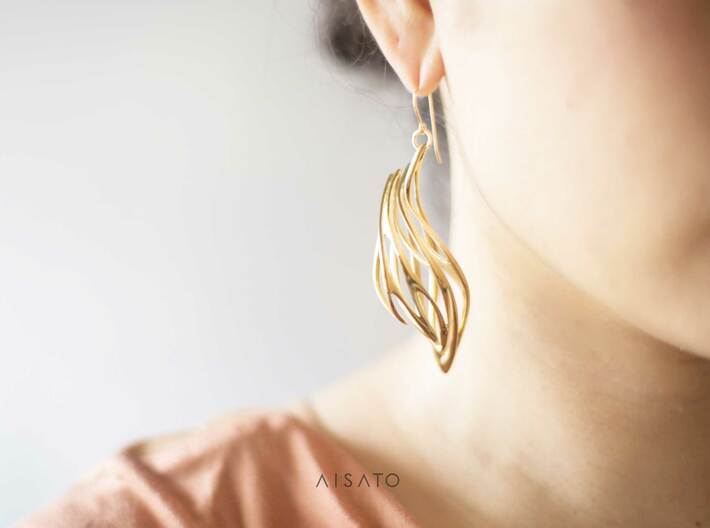 Malina Earrings 3d printed 
