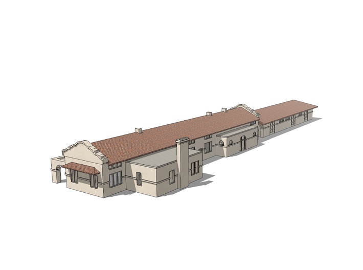 Oroville Station Z scale 3d printed 