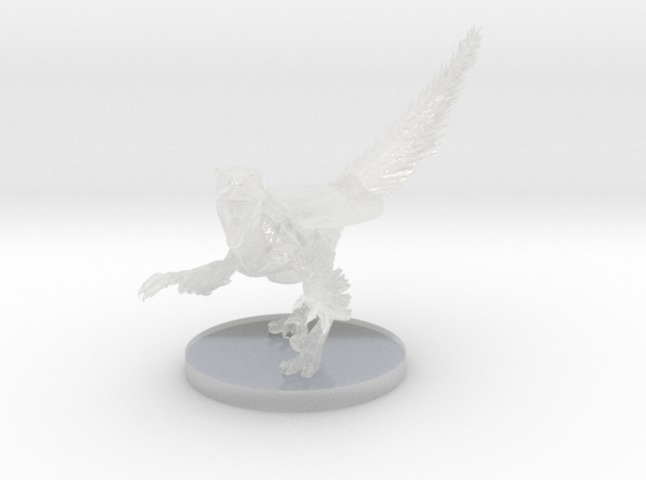 Deinonychus feathered mount w small mini slot  3d printed 