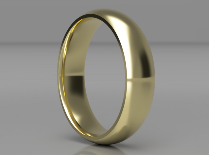 5mm Wedding Band Comfort Fit 3d printed 