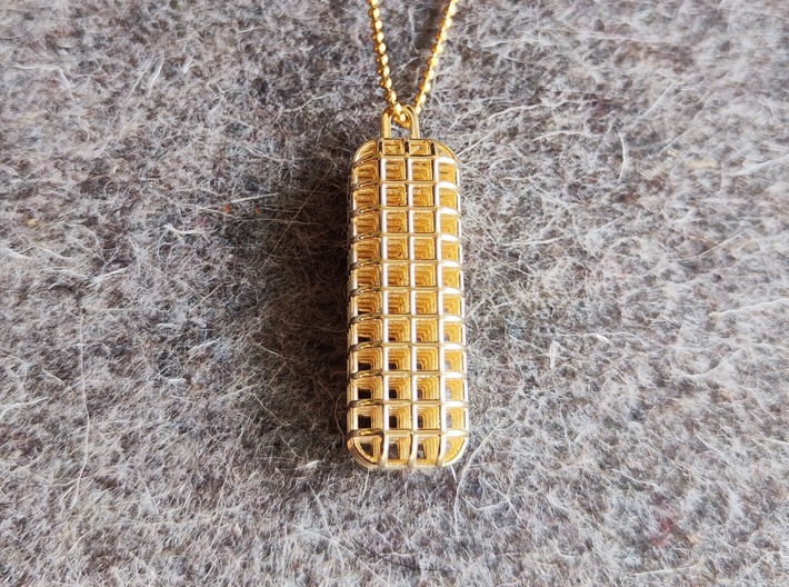 Pendant with squares design 3d printed 