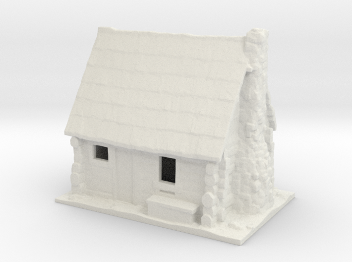 HO Scale Log Cabin 3d printed This is a render not a picture
