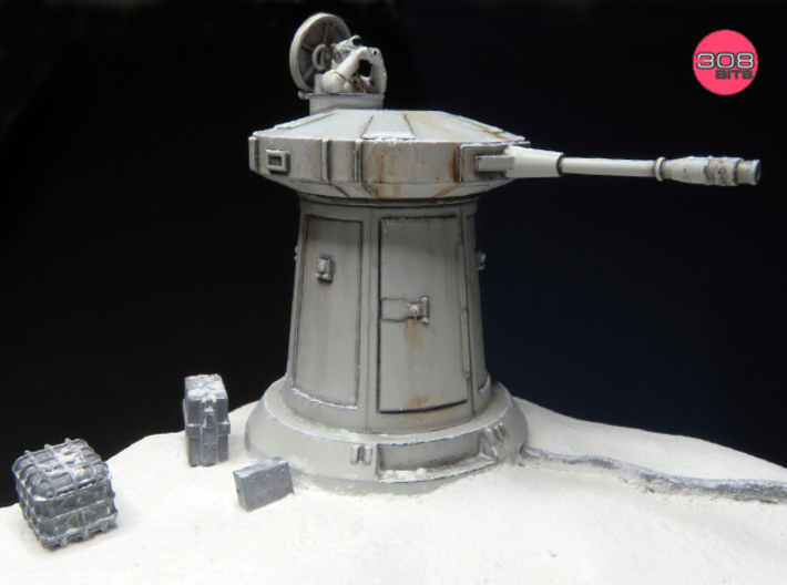 SNOW TURRET 1/72 W SOLDIER 3d printed Product painted. Boxes and base not included.