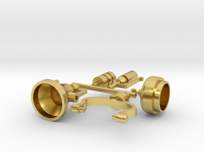 1:22.5 G-scale Bell, Whistles, Safety Valve, Cap 3d printed