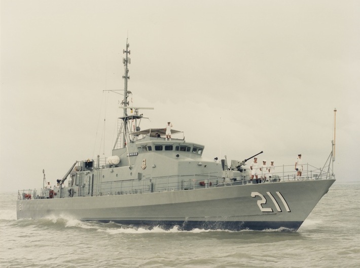 Nameplate HMAS Bendigo 3d printed Fremantle-class patrol boat HMAS Bendigo.