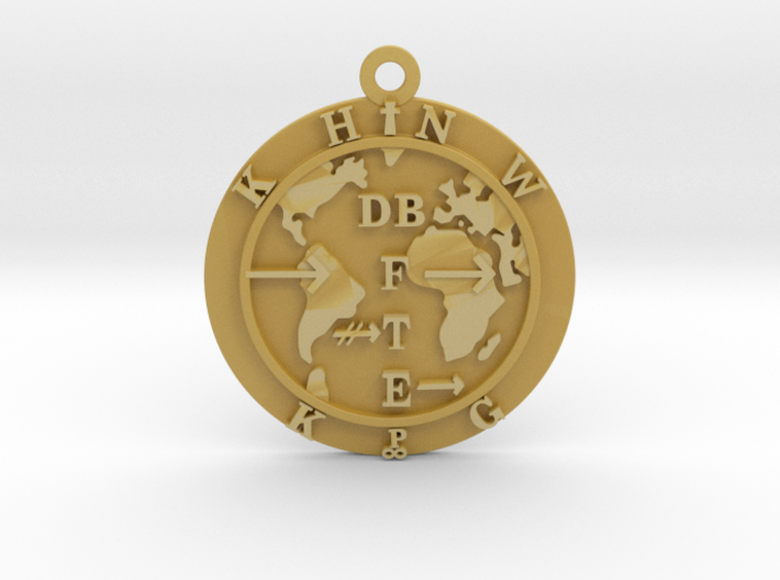 The Lord's Prayer pendant 3d printed Tan FineDetail Plastic
