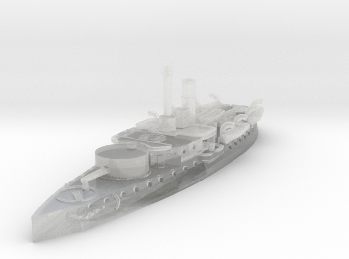 1/1250 Achéron Class Gunboat 3d printed