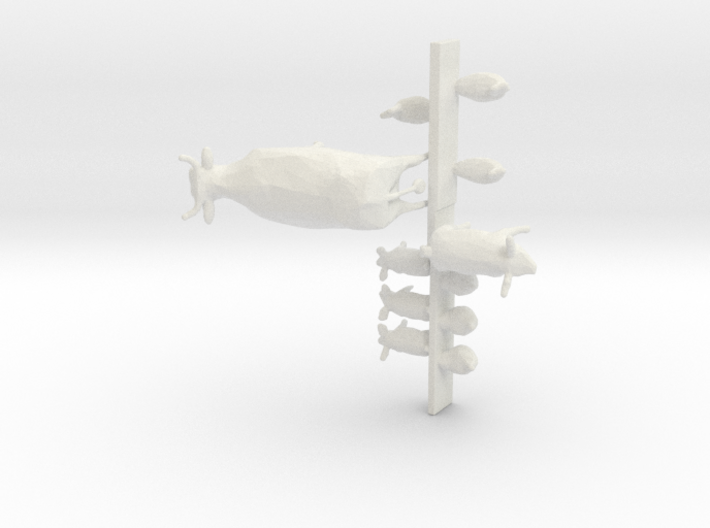 HO Scale Farm Animals 3d printed This is a render not a picture