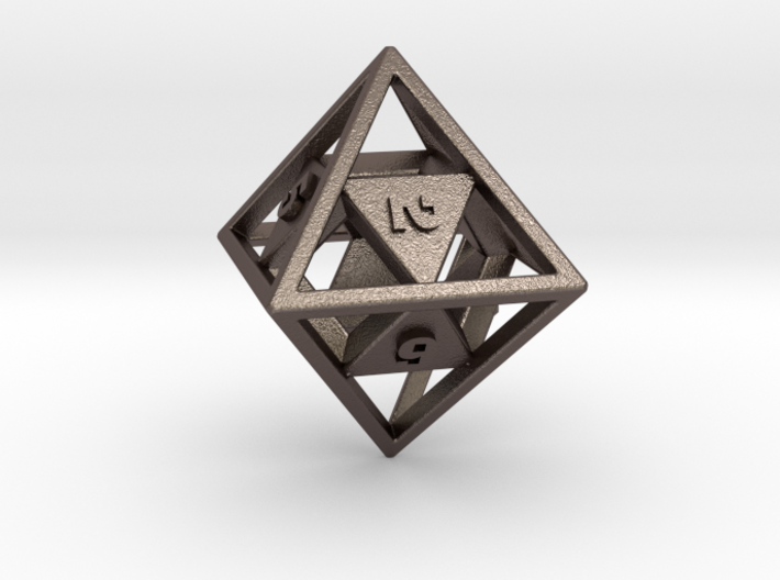 &quot;Open&quot; d8 - Eight-sided die 3d printed