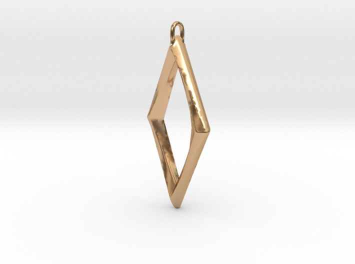 Twisted Diamond Pendant 3d printed