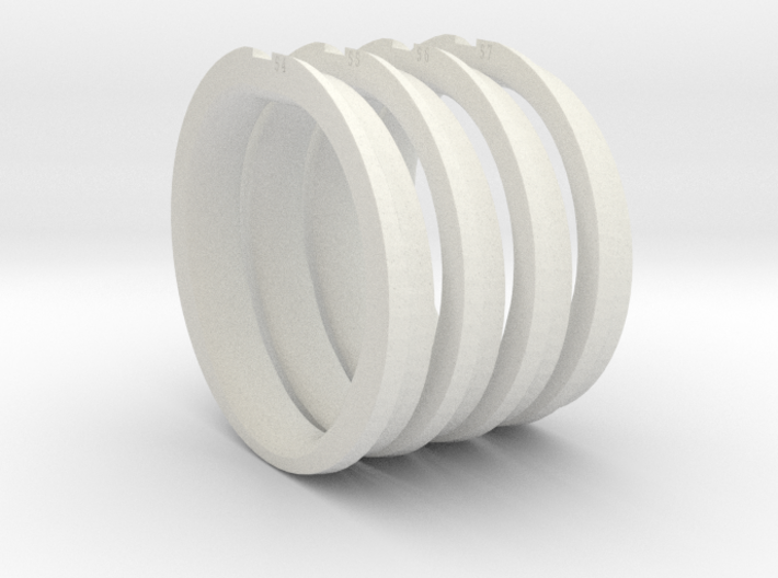 (54mm-57mm) 4 P12 Chastity retainer rings 3d printed