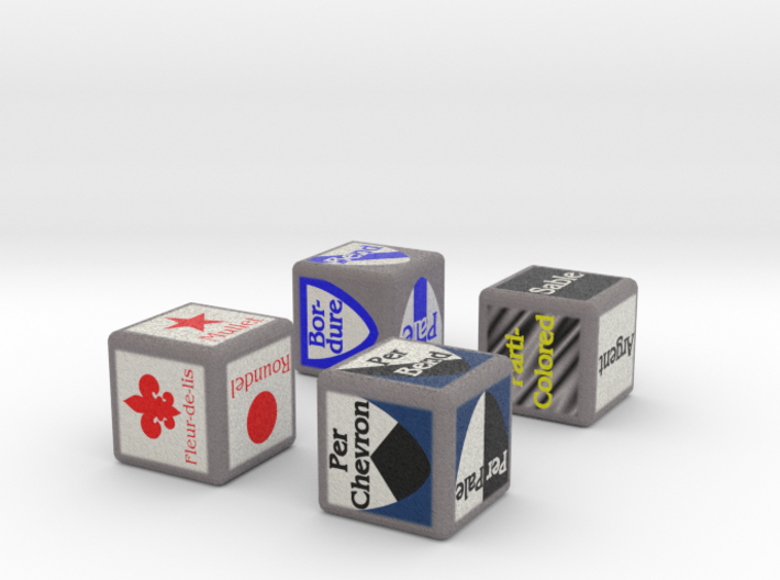 Complete Set of Blazonry Dice 3d printed 
