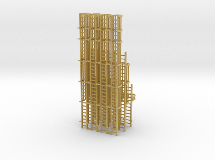 'N Scale' - Variety Pack of Caged Ladders 3d printed