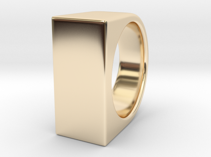 Signe Unique V - US 9.5 - Signet Ring 3d printed