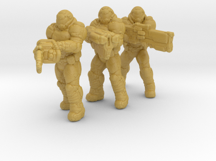 Doomslayer 2016 15mm miniature models set scifi 3d printed