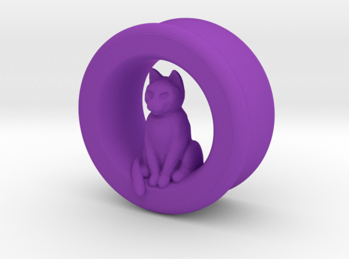 Sitting Cat Gauge, 1&quot; 3d printed