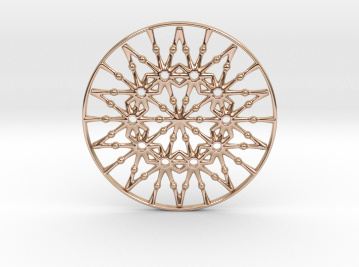 Bulbs Wheel Pendant 3d printed