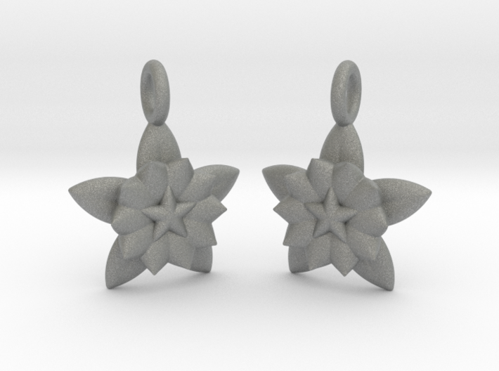 Flower Earrings 3d printed