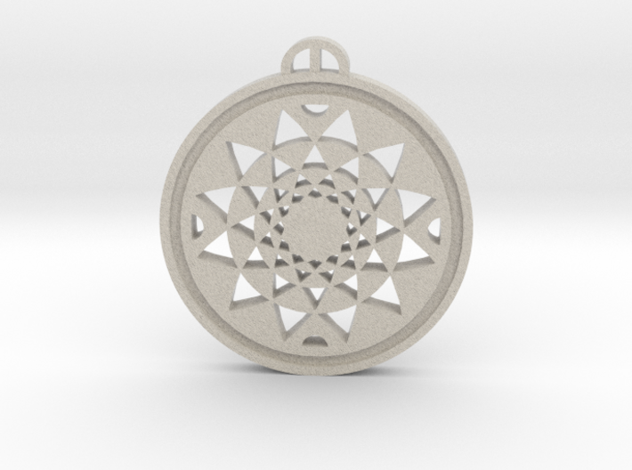 Highworth Wiltshire Crop Circle Pendant 3d printed