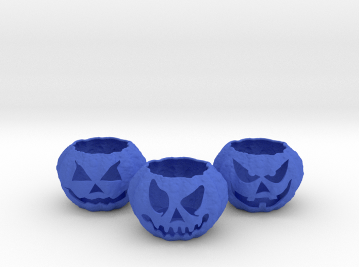 3 Jack-o'-lantern Tealight Holders 3d printed