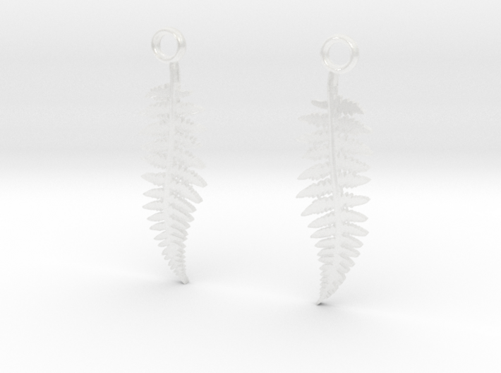 fern earrings 3d printed