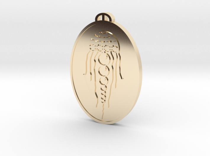 Wayland's Smithy Oxfordshire Crop Circle Pendant 3d printed