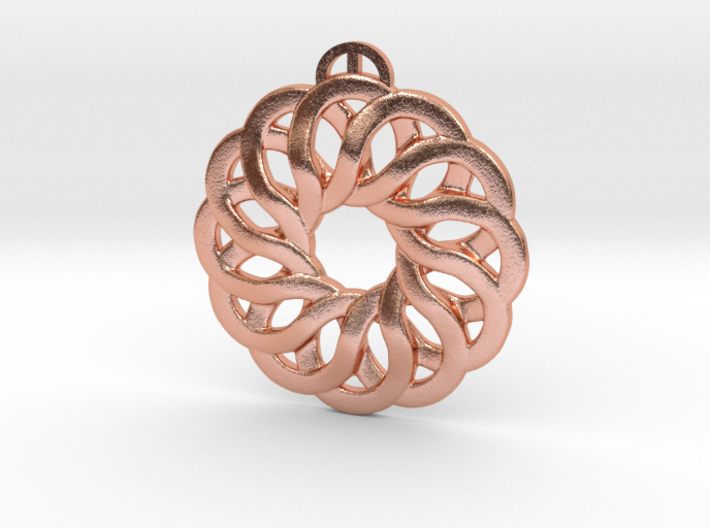 rosette pendant 3d printed