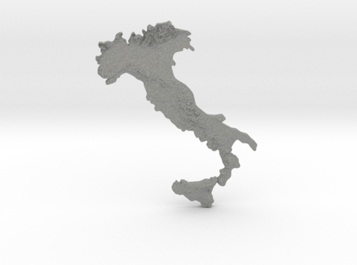 Italy Heightmap 3d printed