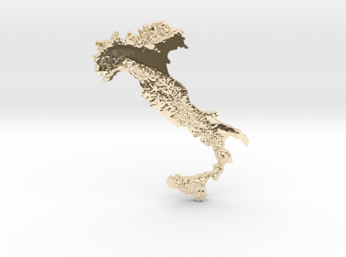 Italy Heightmap 3d printed