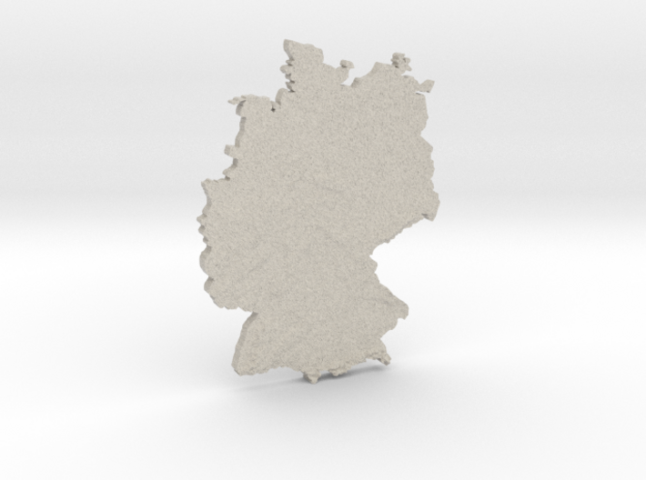 Germany Heightmap 3d printed