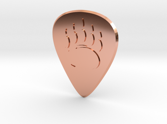 guitar pick_bear paw 3d printed