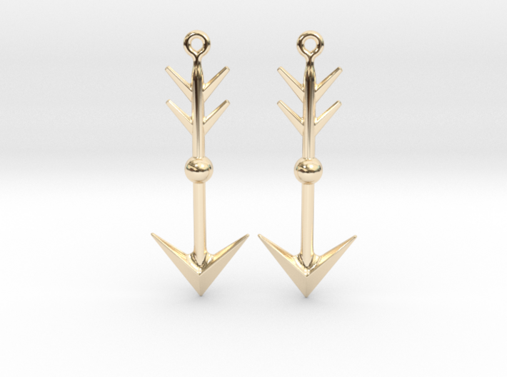 Arrow II - Drop Earrings 3d printed