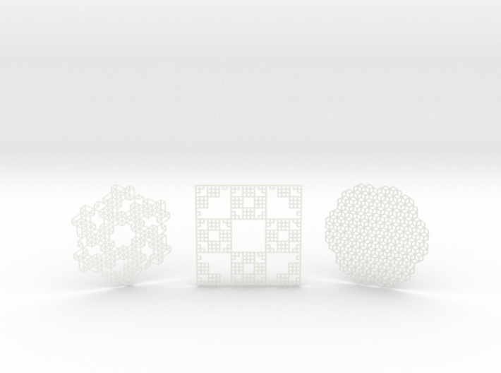 3 Geometric Coasters 3d printed