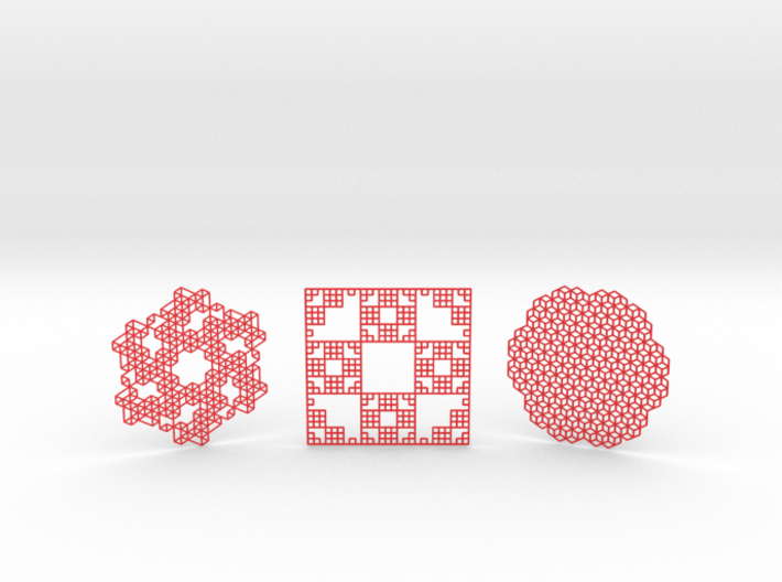 3 Geometric Coasters 3d printed
